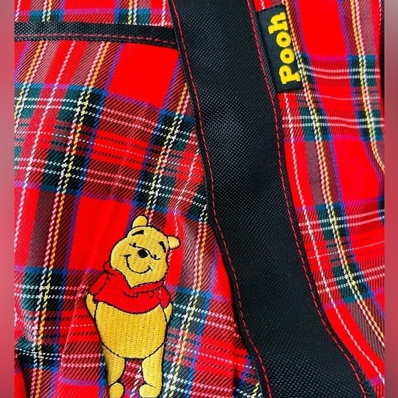 DISNEY POOH Vintage Tartan Plaid Tote Travel Bag - Picture 8 of 12